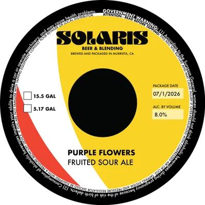 Purple Flowers label