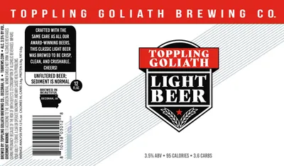 Toppling Goliath Light Beer label