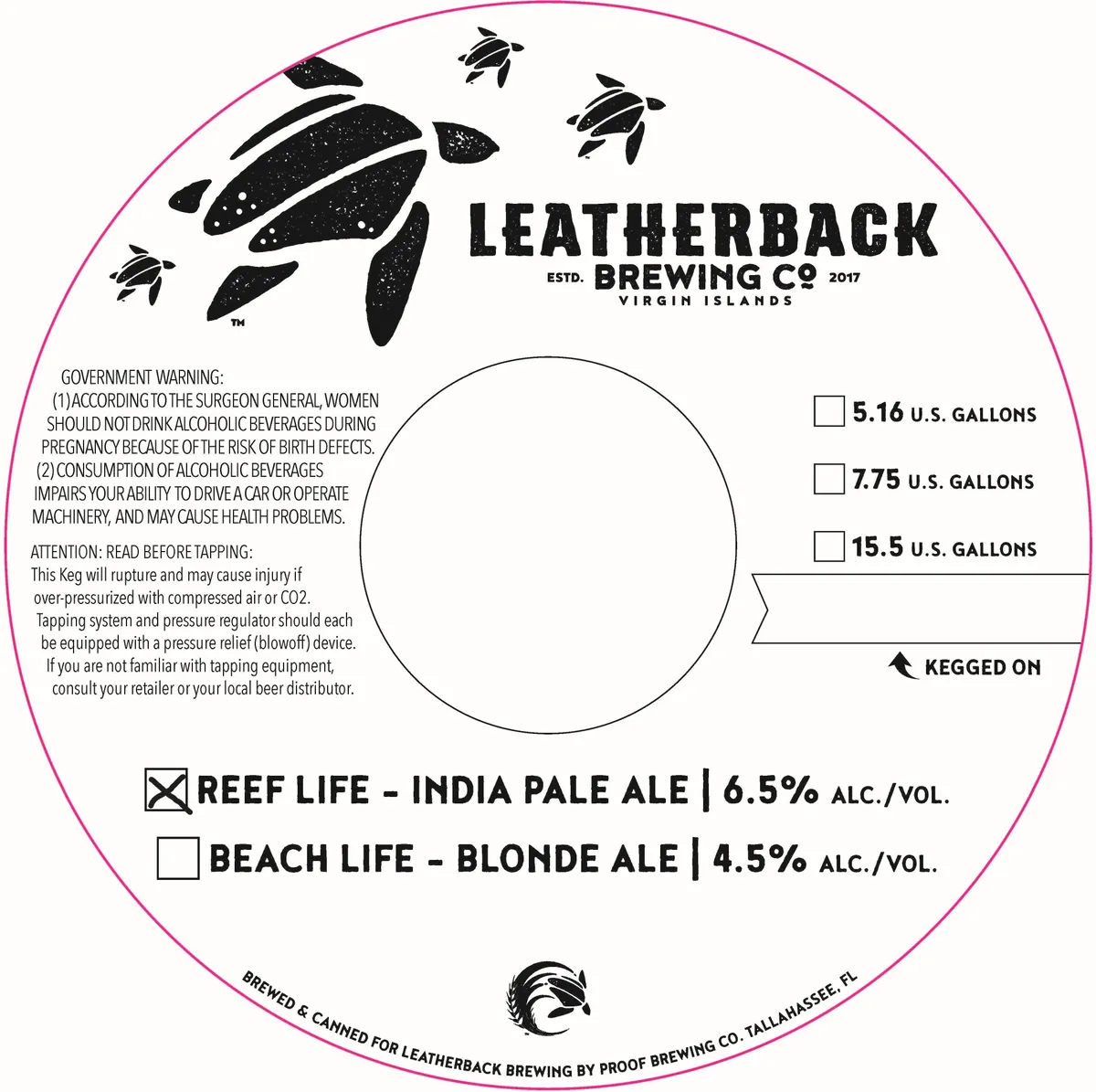 Reef Life — full label as filed with TTB