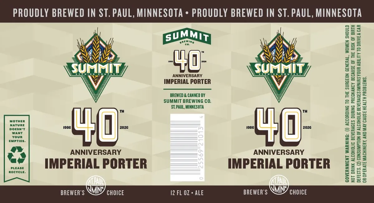 40th Anniversary Imperial Porter — full label as filed with TTB