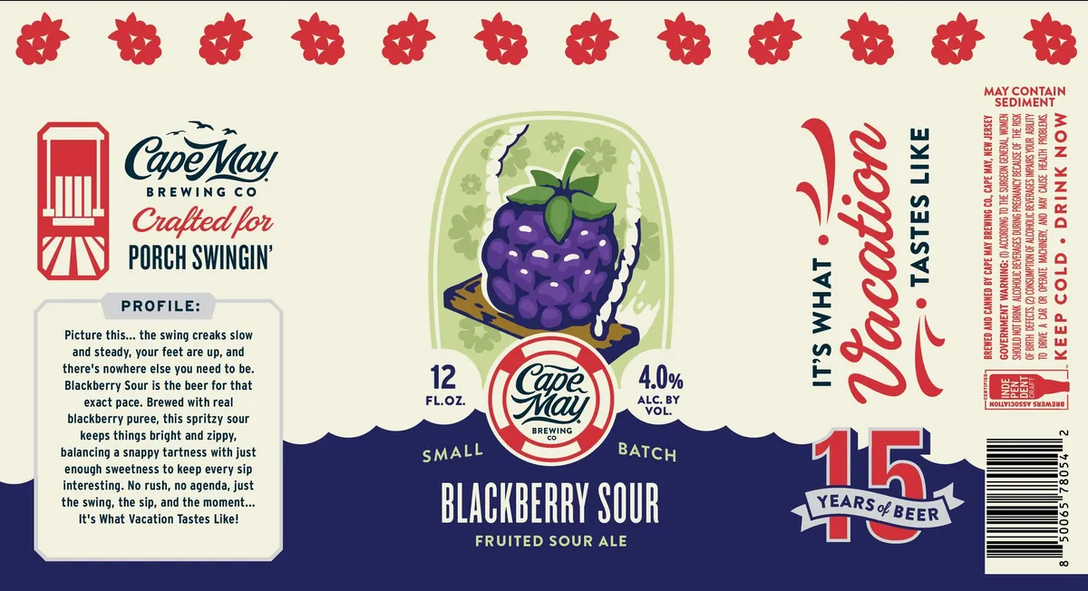 Blackberry Sour — full label as filed with TTB