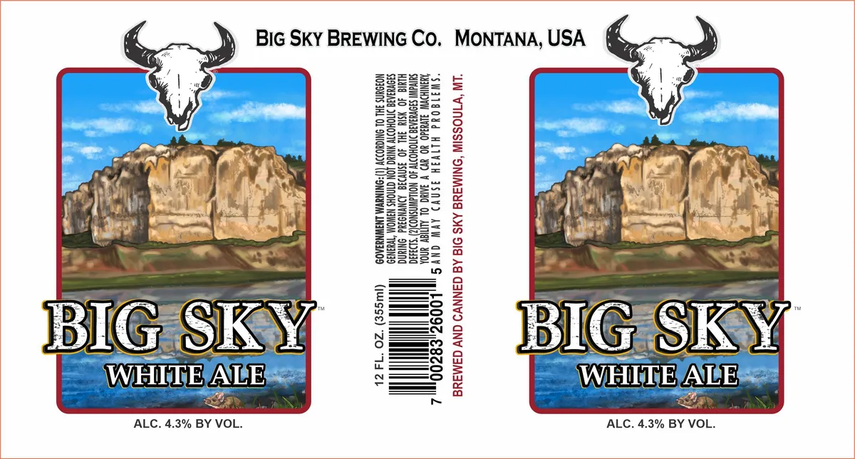 Big Sky White Ale — full label as filed with TTB