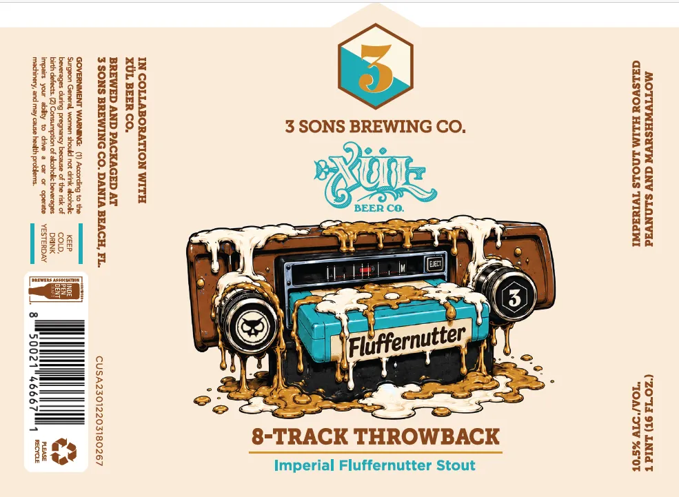 8-Track Throwback — full label as filed with TTB