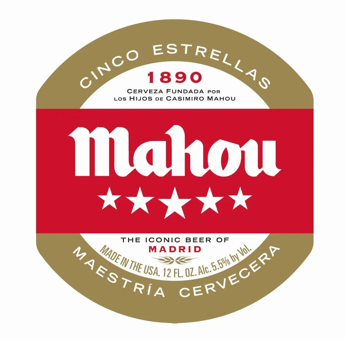 Cinco Estrellas — full label as filed with TTB