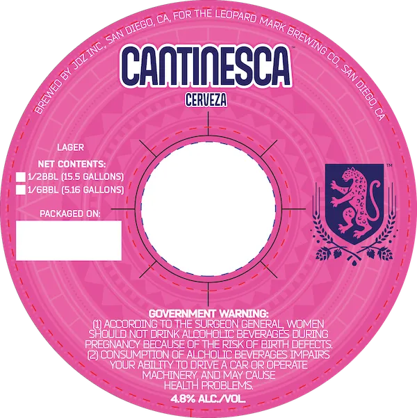 Cantinesca — full label as filed with TTB