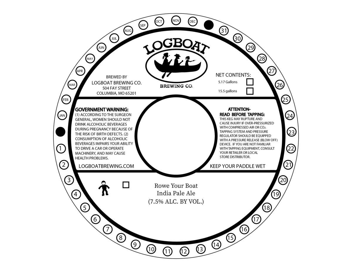 Rowe Your Boat — full label as filed with TTB