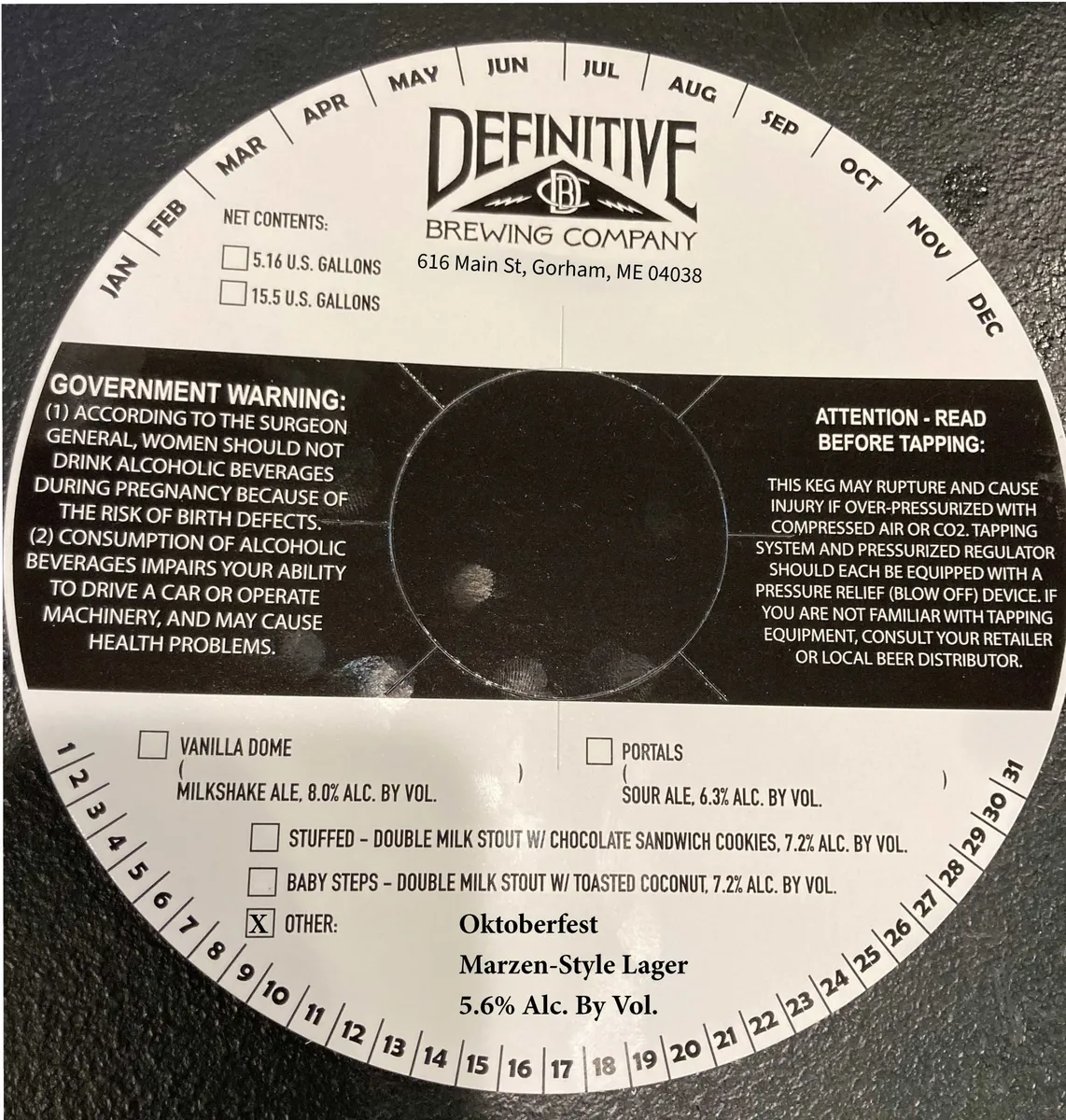Oktoberfest — full label as filed with TTB