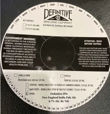 Definitive IPA label