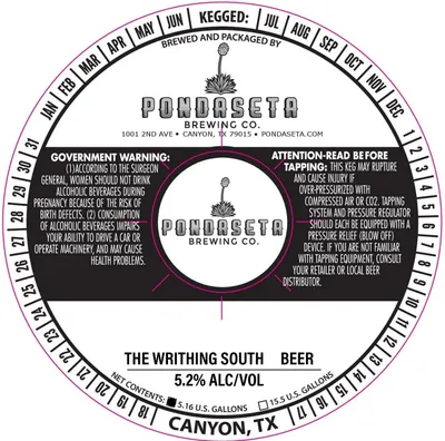 The Writhing South label