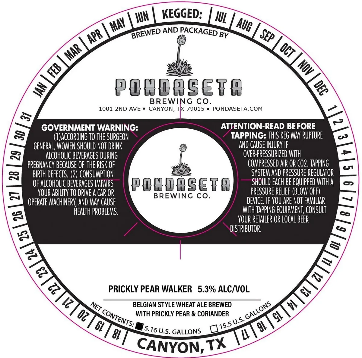 Prickly Pear Walker — full label as filed with TTB