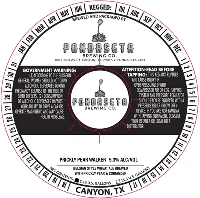 Prickly Pear Walker label