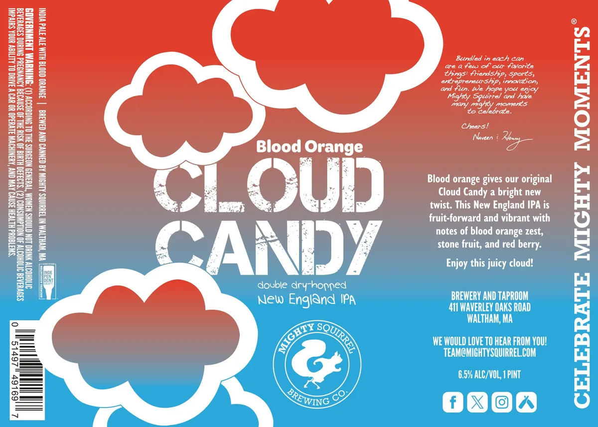 Cloud Candy Blood Orange label