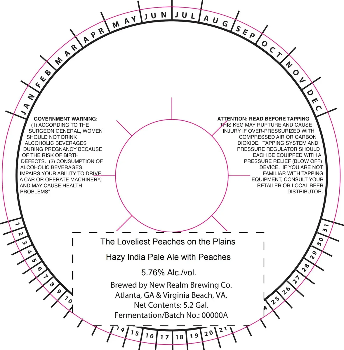 The Loveliest Peaches on the Plains — full label as filed with TTB