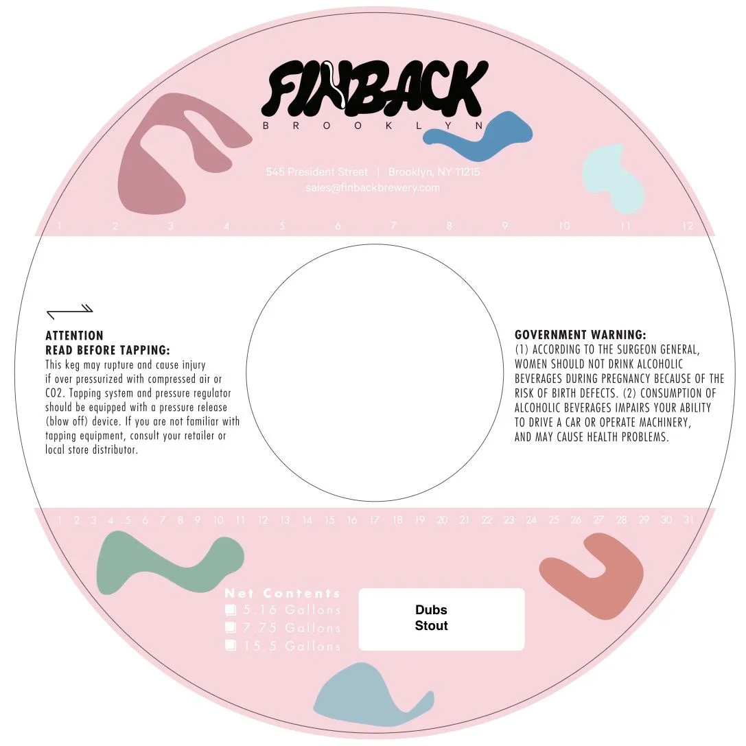 Dubs — full label as filed with TTB