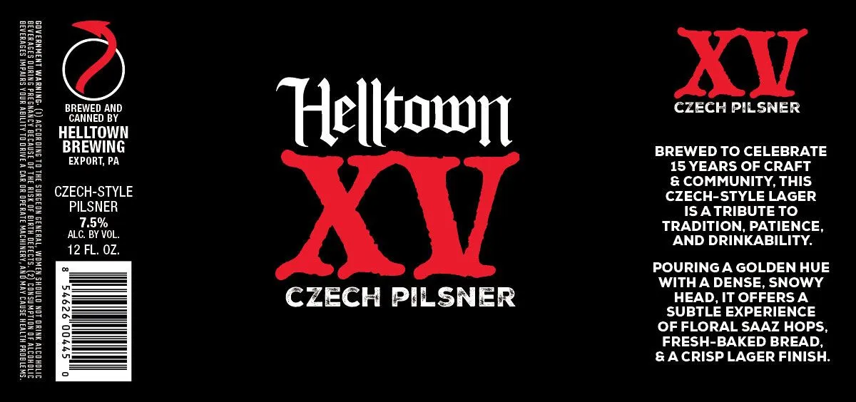 Helltown XV — full label as filed with TTB