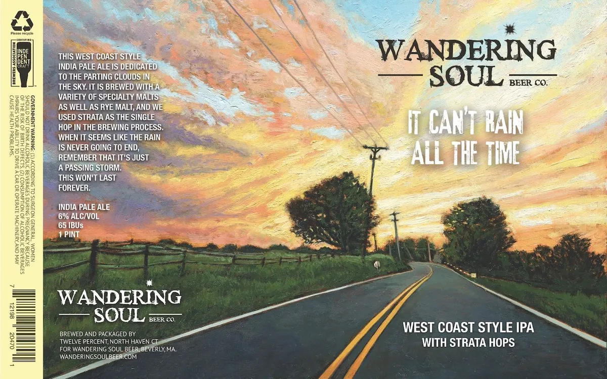 It Can't Rain All The Time — full label as filed with TTB