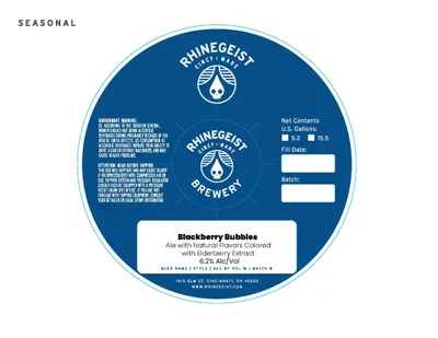 Blackberry Bubbles label