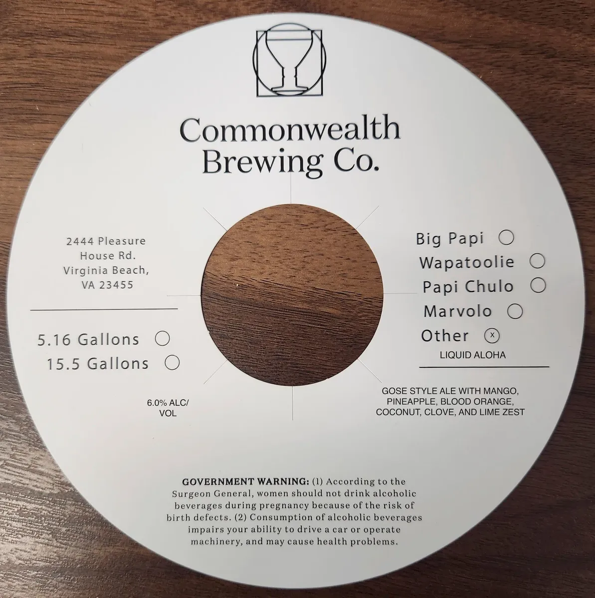 Liquid Aloha — full label as filed with TTB