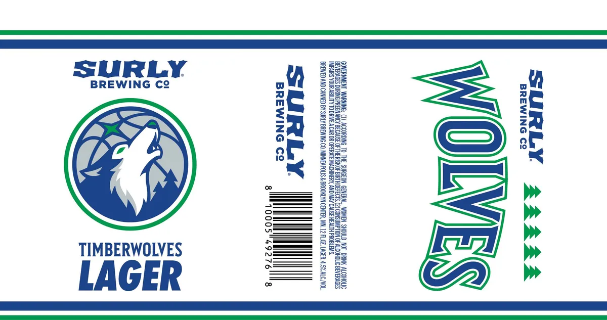 Timberwolves Lager — full label as filed with TTB