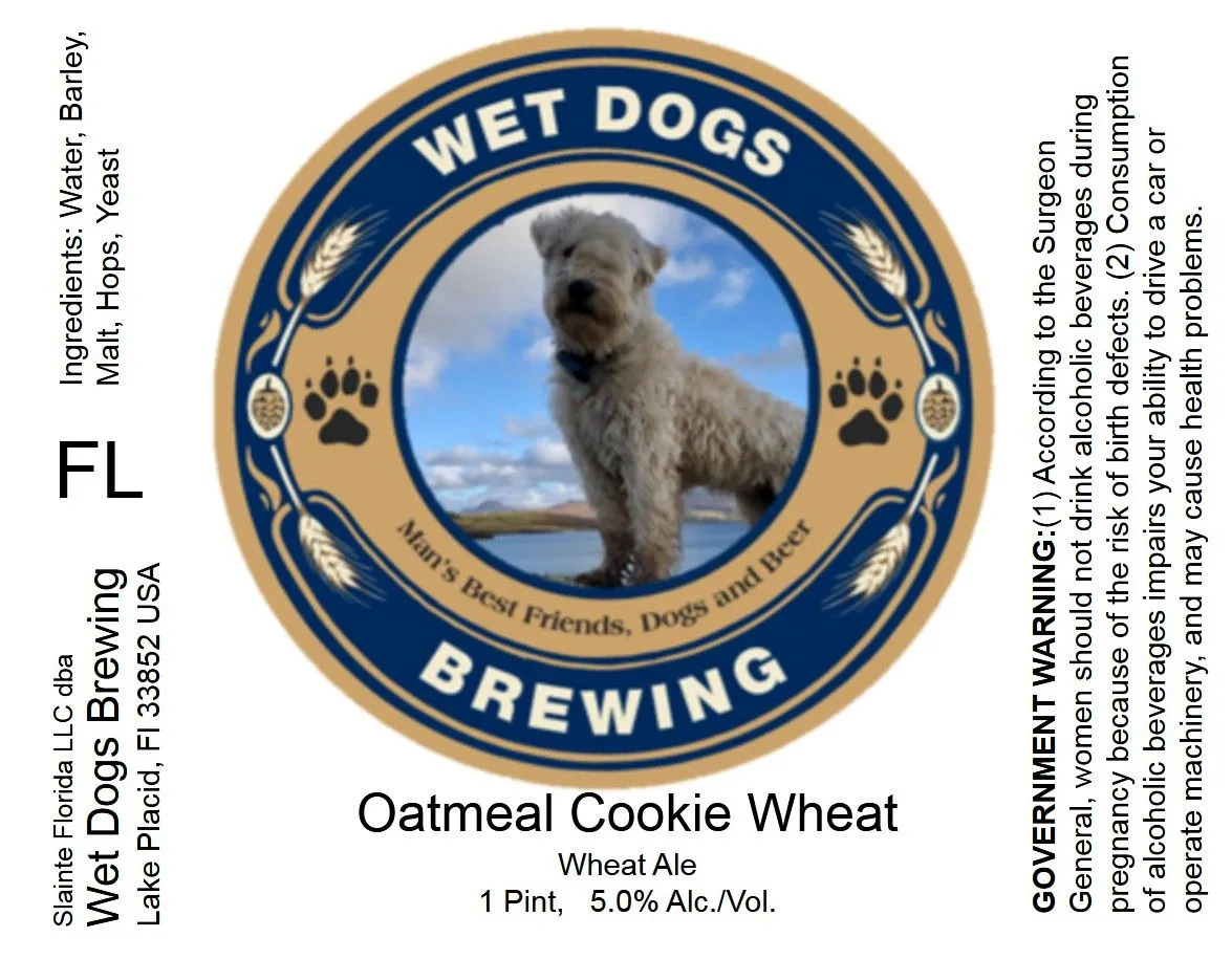 Oatmeal Cookie Wheat — full label as filed with TTB