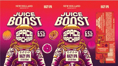 Juice Boost Space Machine label