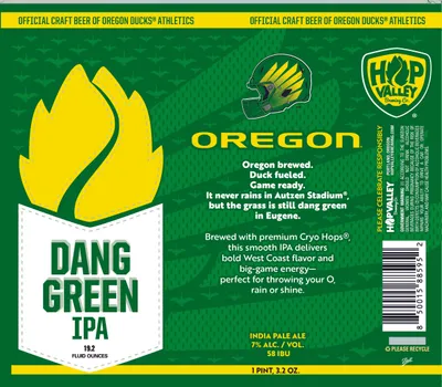 Dang Green IPA label