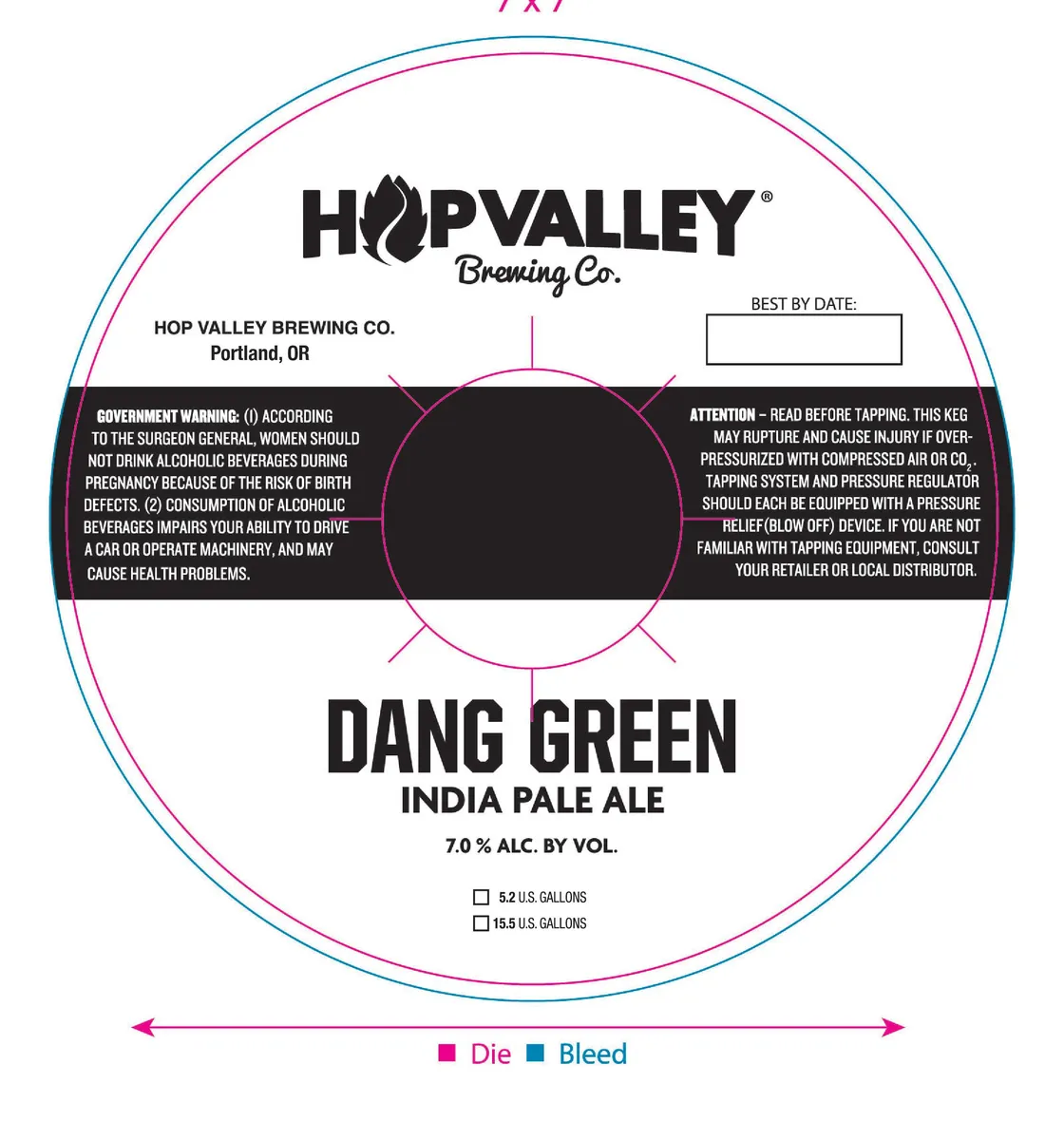 Dang Green — full label as filed with TTB