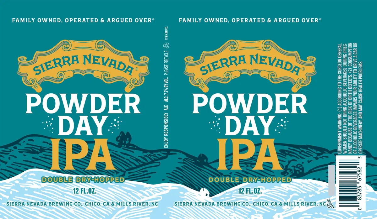 Powder Day IPA — full label as filed with TTB