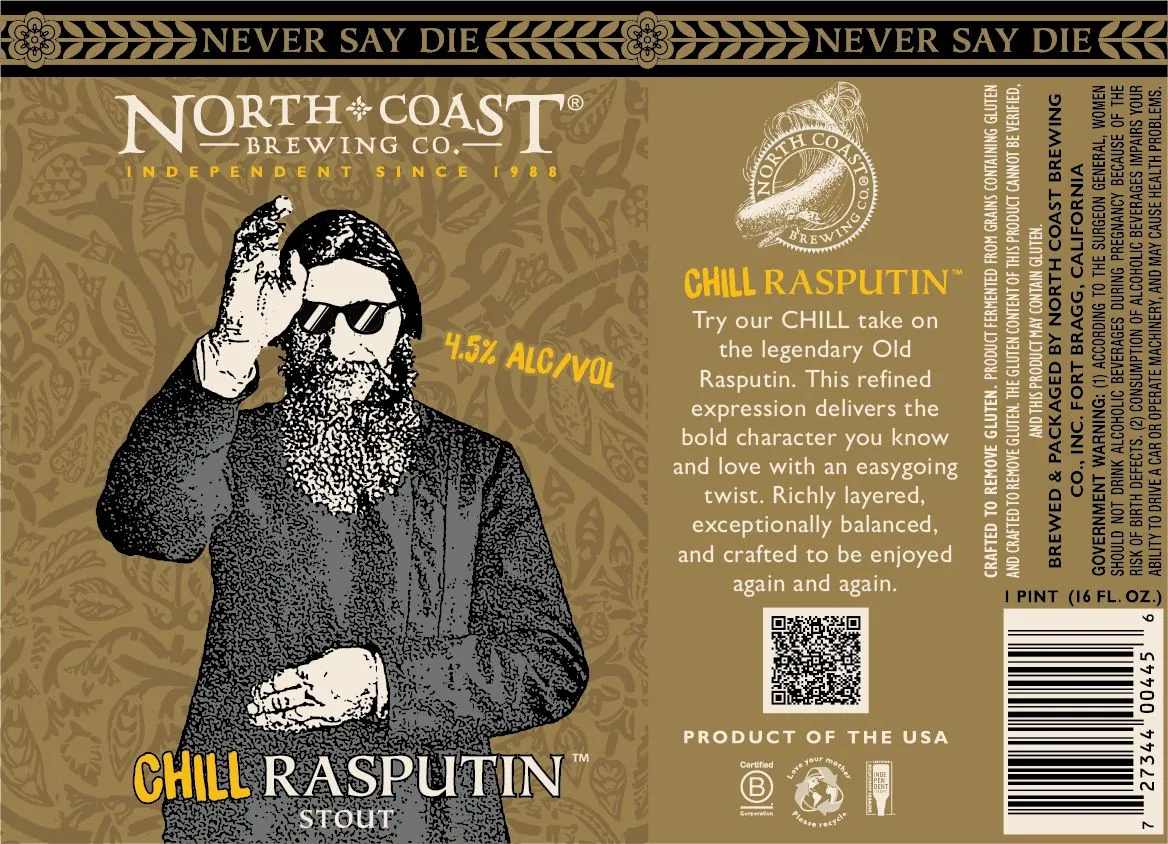 Chill Rasputin — full label as filed with TTB