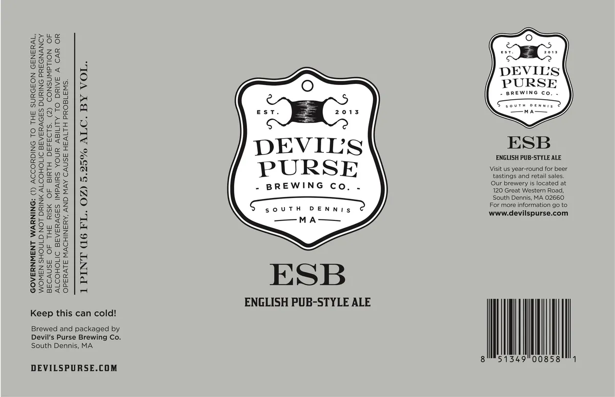 ESB English Pub-Style Ale — full label as filed with TTB