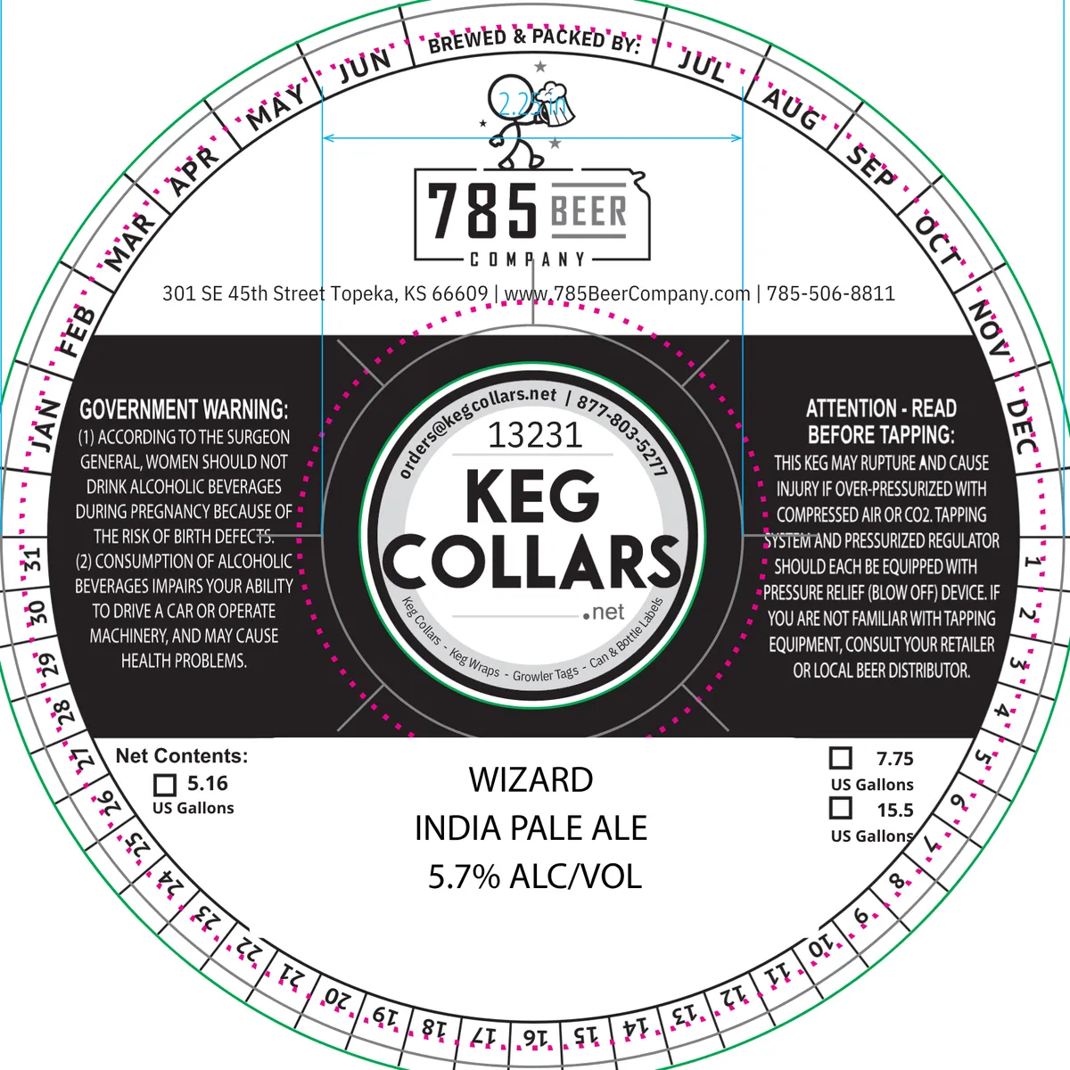 Wizard India Pale Ale — full label as filed with TTB