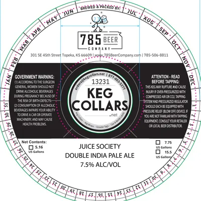 Juice Society Double India Pale Ale label