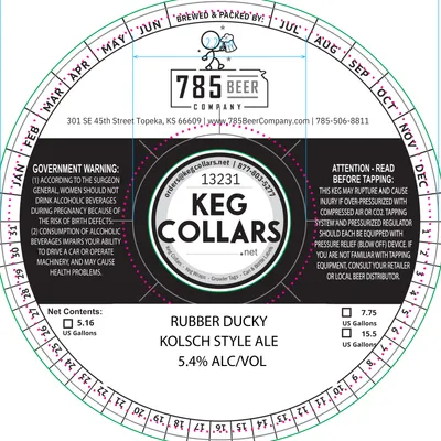 Rubber Ducky Kolsch Style Ale label