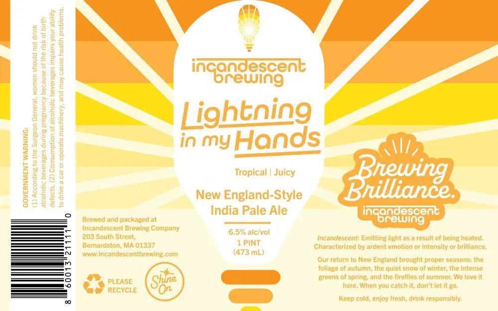 Lightning in My Hands — full label as filed with TTB