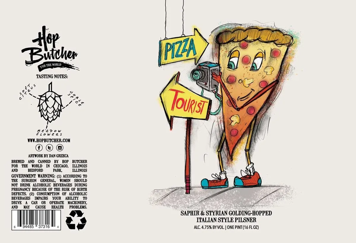 Pizza Tourist — full label as filed with TTB