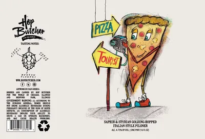 Pizza Tourist label