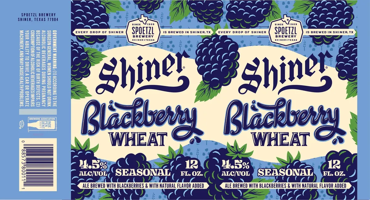 Shiner Blackberry Wheat — full label as filed with TTB