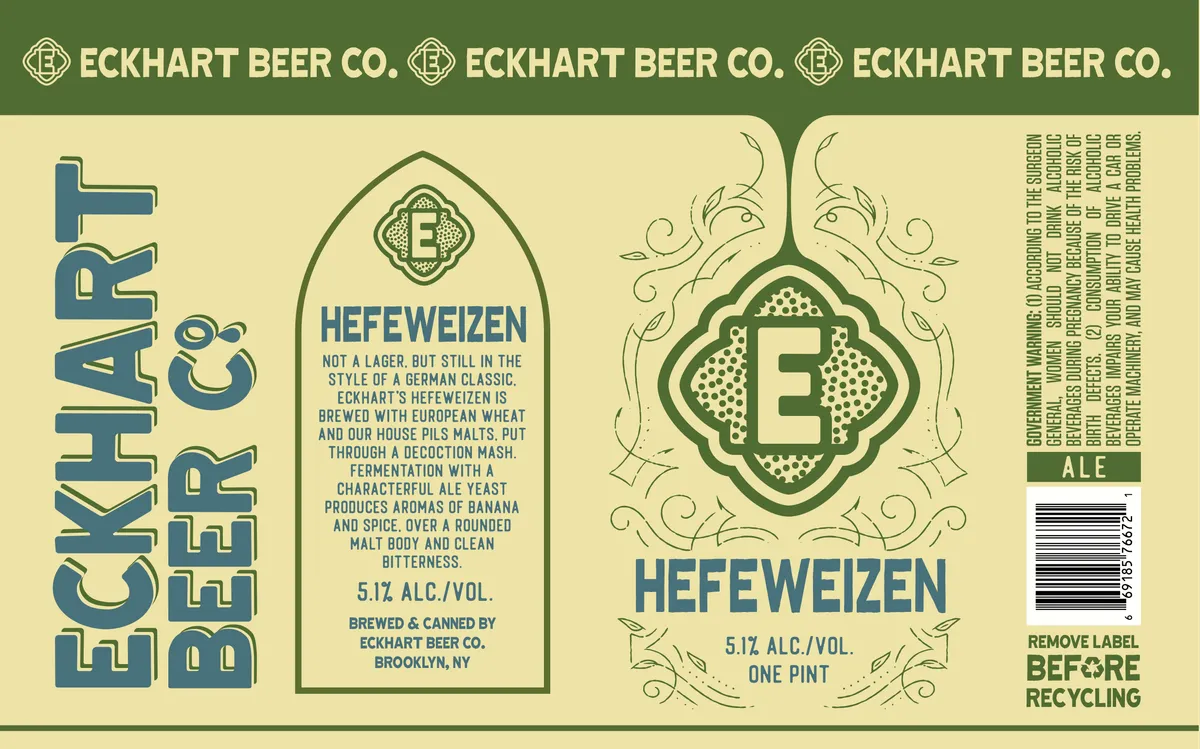 Hefeweizen — full label as filed with TTB