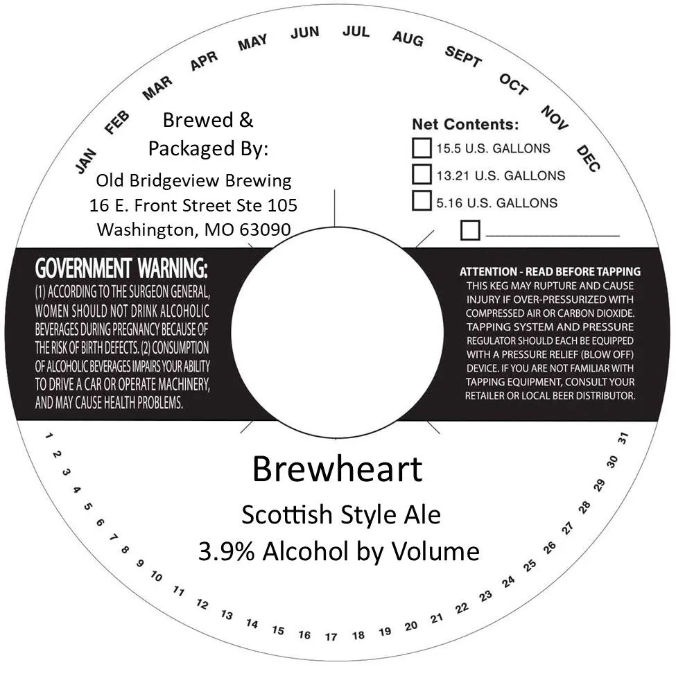 Brewheart — full label as filed with TTB
