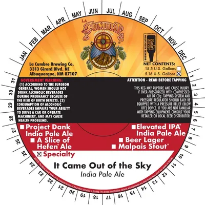 It Came Out of the Sky label