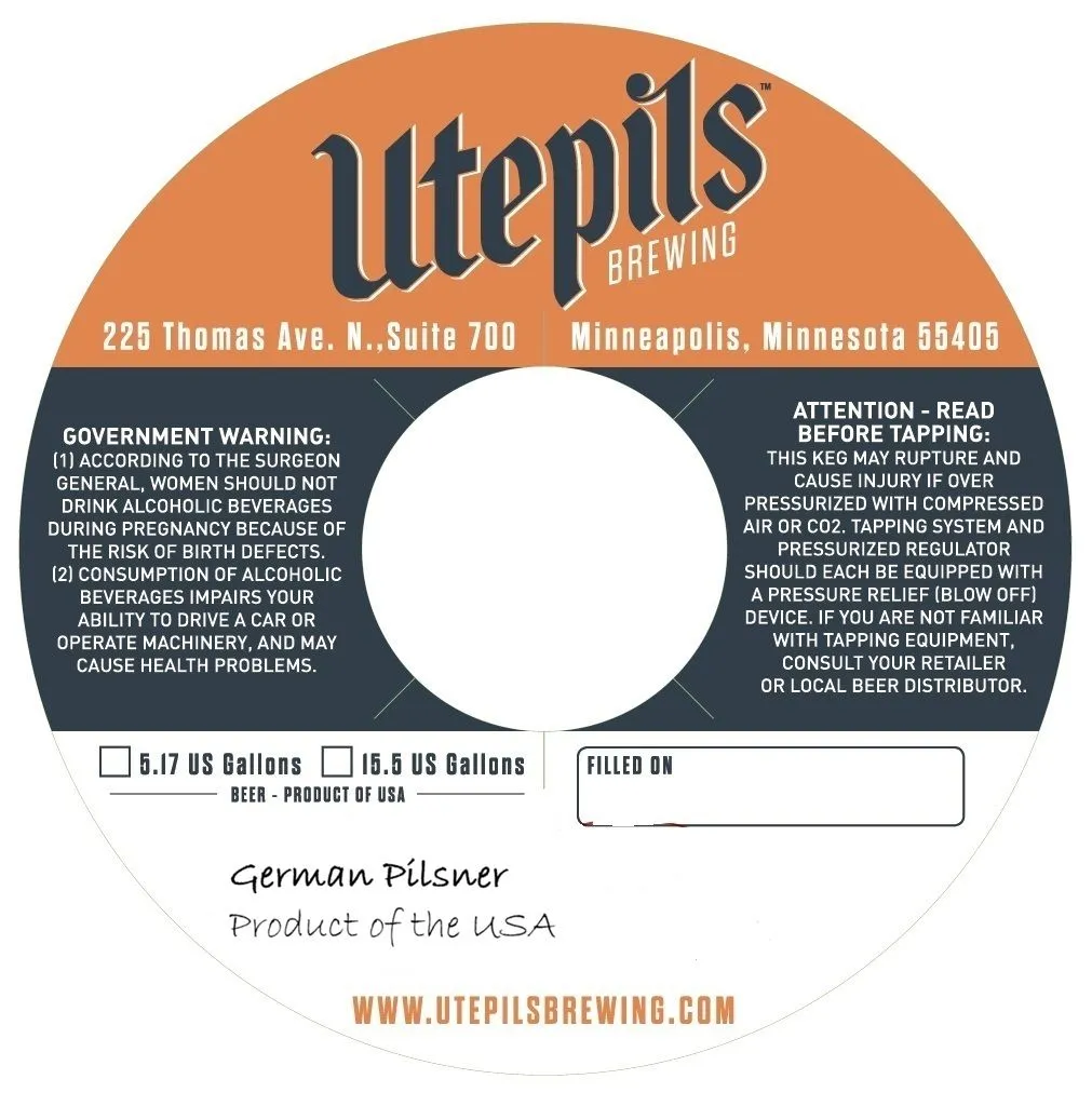 German Pilsner — full label as filed with TTB