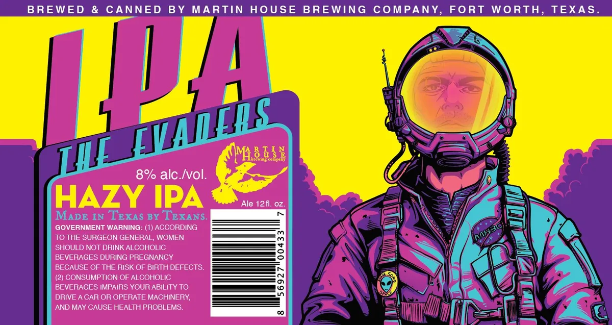 The Evaders — full label as filed with TTB