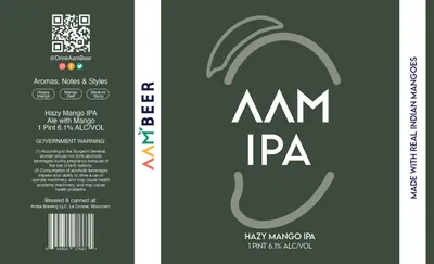 Hazy Mango IPA label