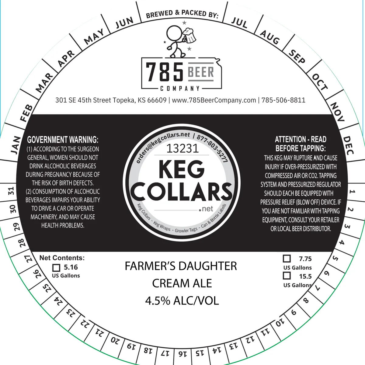Farmer's Daughter — full label as filed with TTB