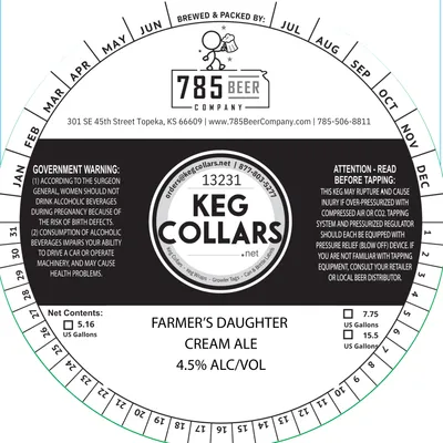 Farmer's Daughter label