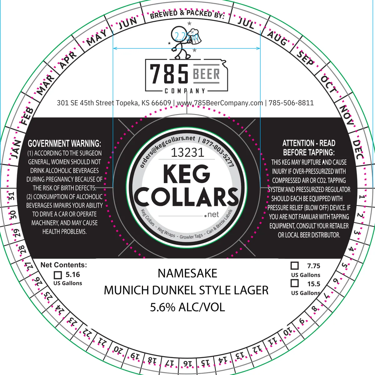Namesake — full label as filed with TTB