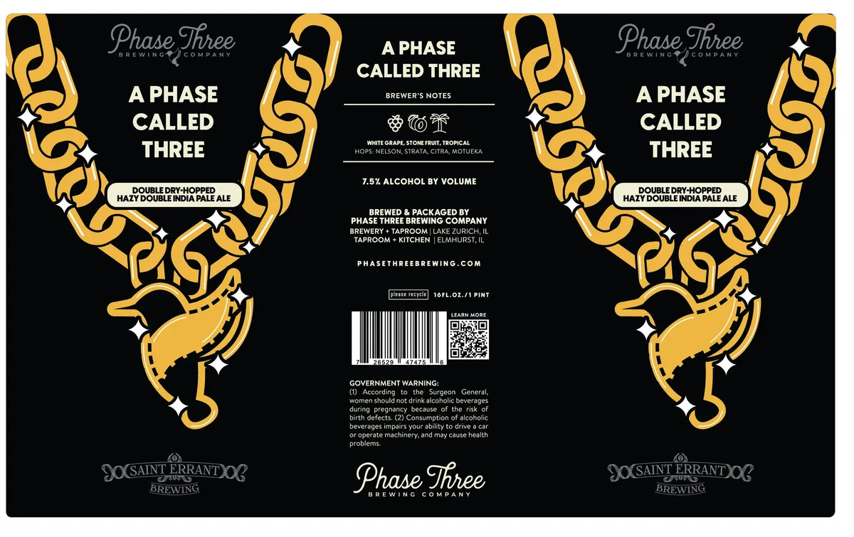 A Phase Called Three — full label as filed with TTB