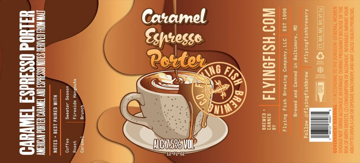 Caramel Espresso Porter — full label as filed with TTB
