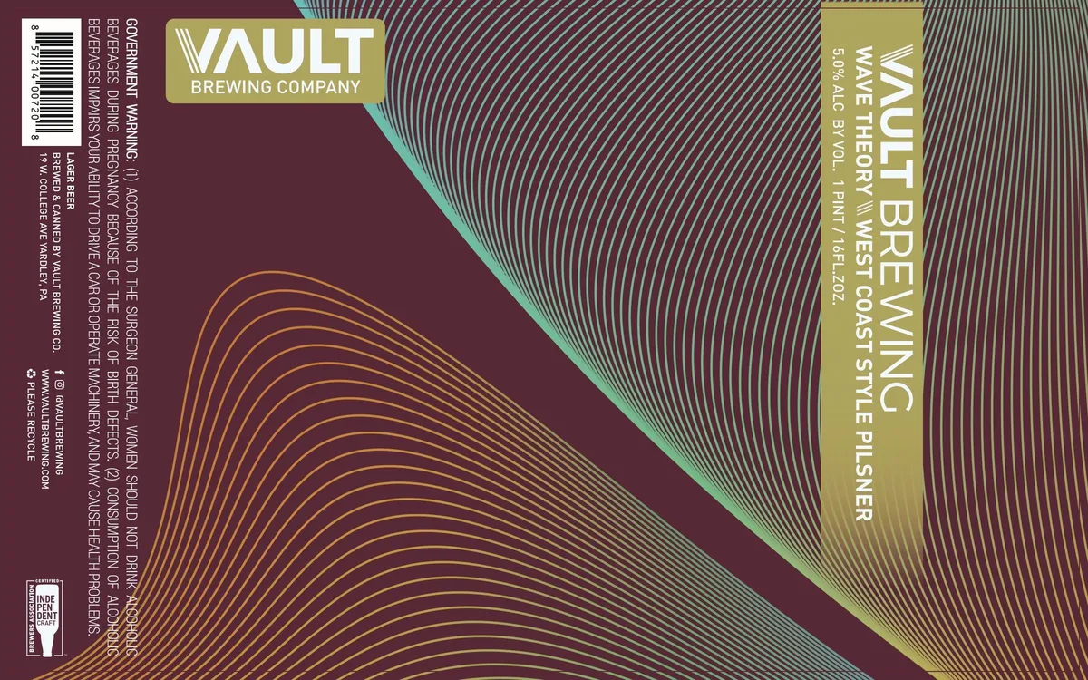 Wave Theory West Coast Style Pilsner — full label as filed with TTB