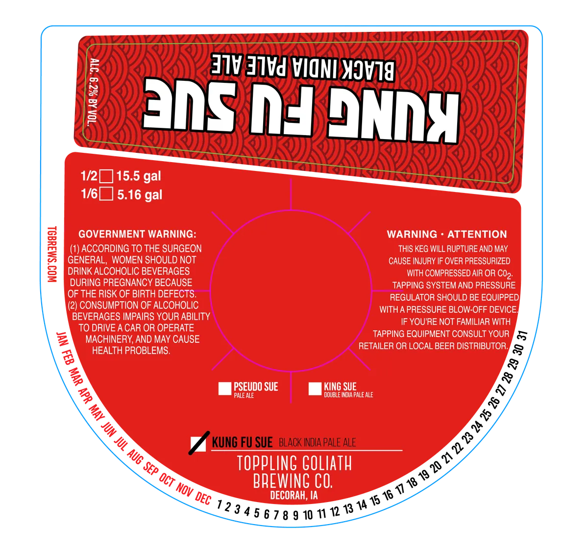 Kung Fu Sue — full label as filed with TTB
